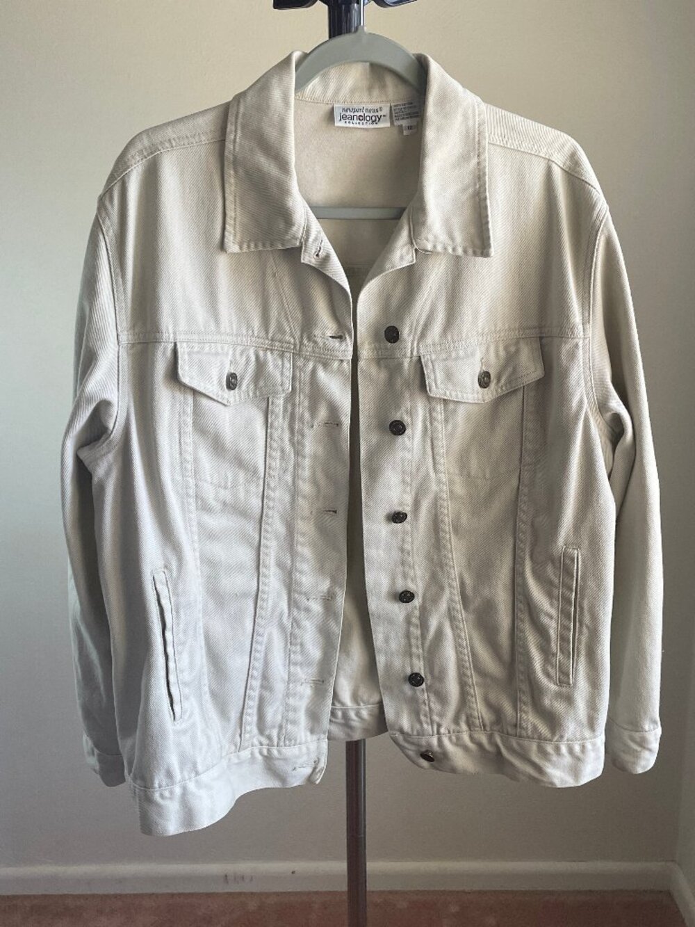 Newport News Jeanology Denim Jacket Size 12